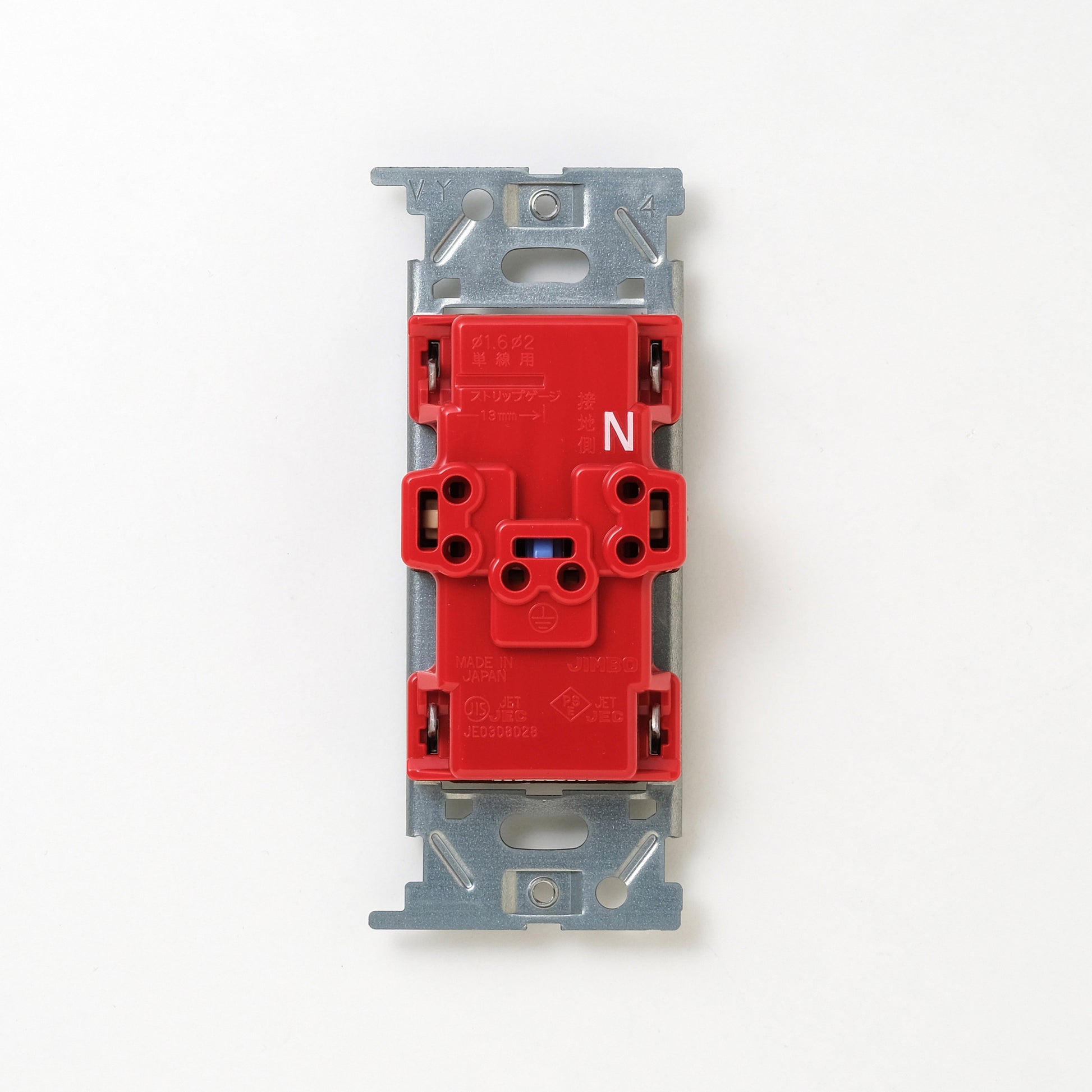 NKシリーズ　埋込接地（アース）ダブルコンセント　グレー