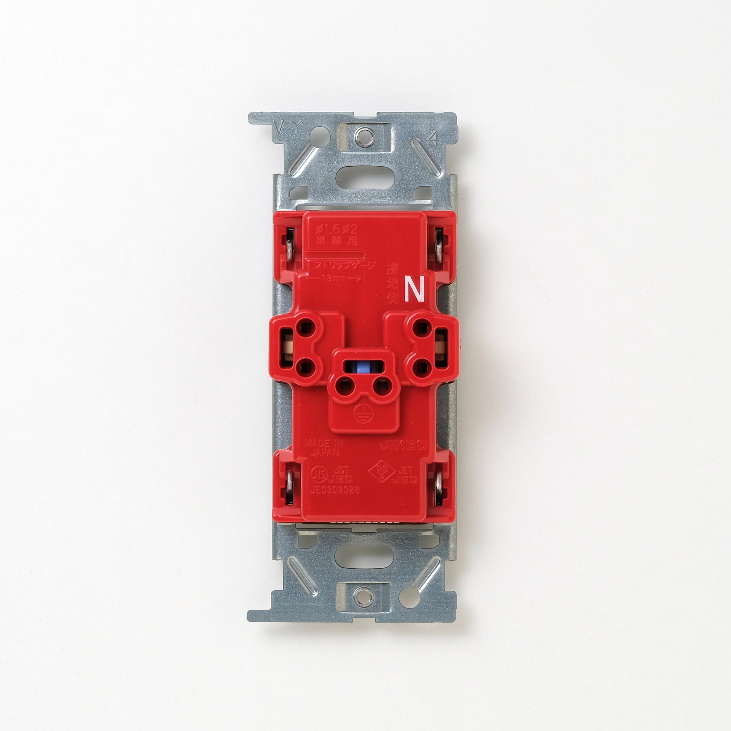 NKシリーズ　埋込接地（アース）ダブルコンセント　グレー