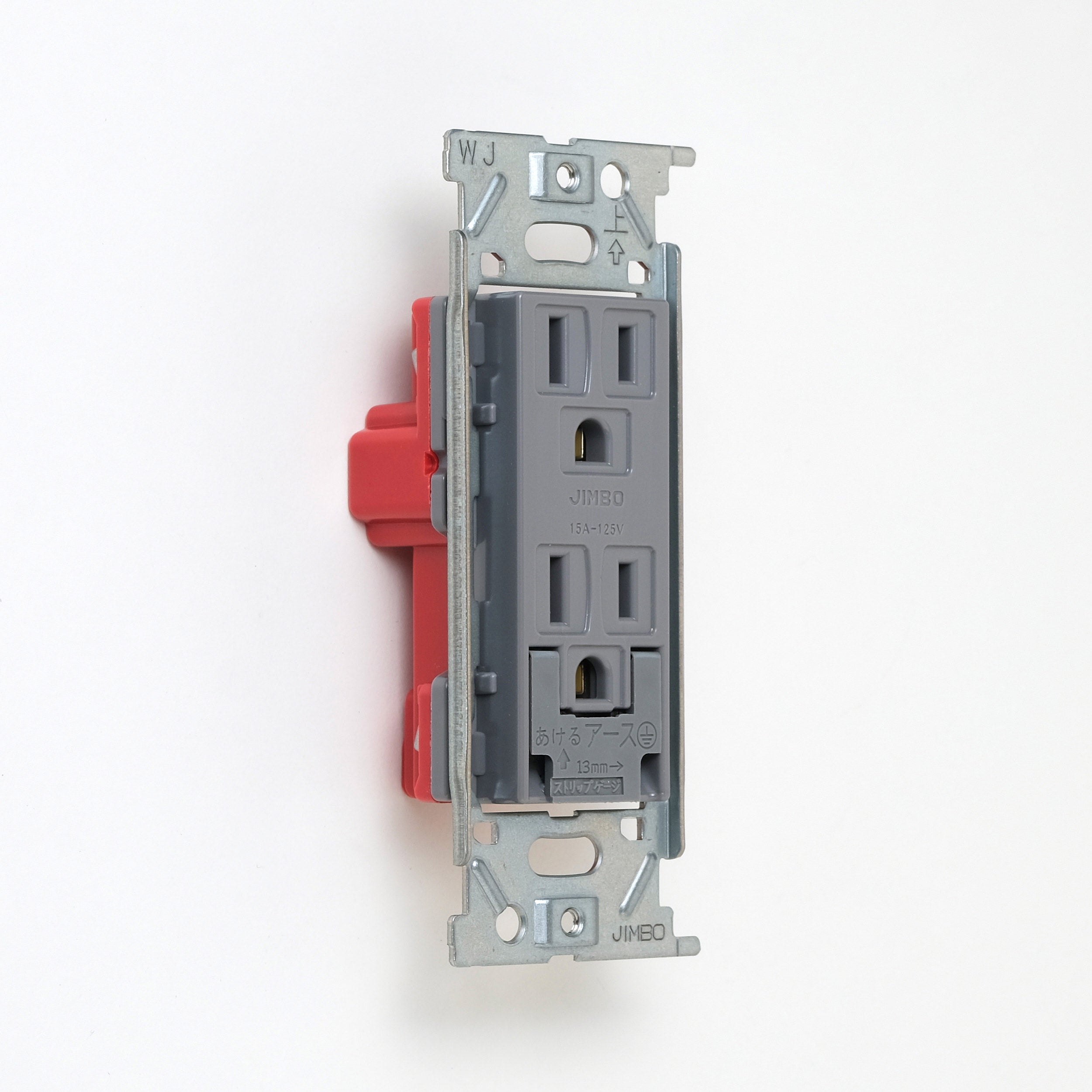 NKシリーズ　埋込アースターミナル付接地ダブルコンセント　グレー