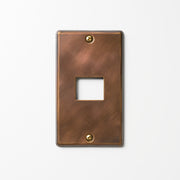 OHM 真鍮メッキエイジング プレート１連１口用 