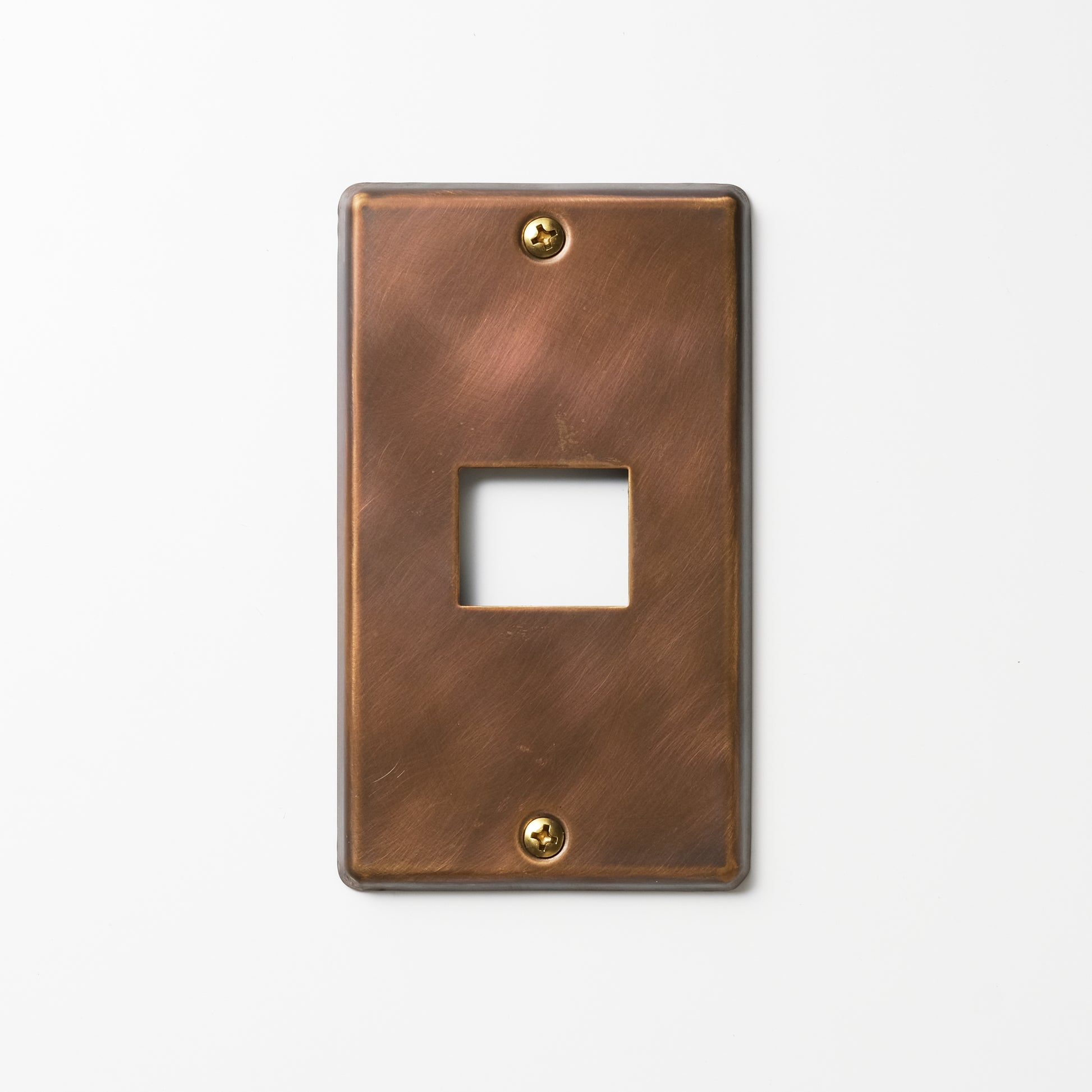 OHM 真鍮メッキエイジング プレート１連１口用 