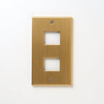 コンセンティック 真鍮ヘアライン プレート１連２口用 