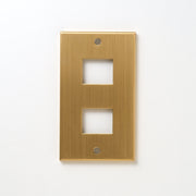 コンセンティック 真鍮ヘアライン プレート１連２口用 