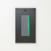 マットブラック プレート１連３口用 + NKシリーズ　片切、3路ガイドランプ（グリーン）付スイッチシングル １連３口用 グレー