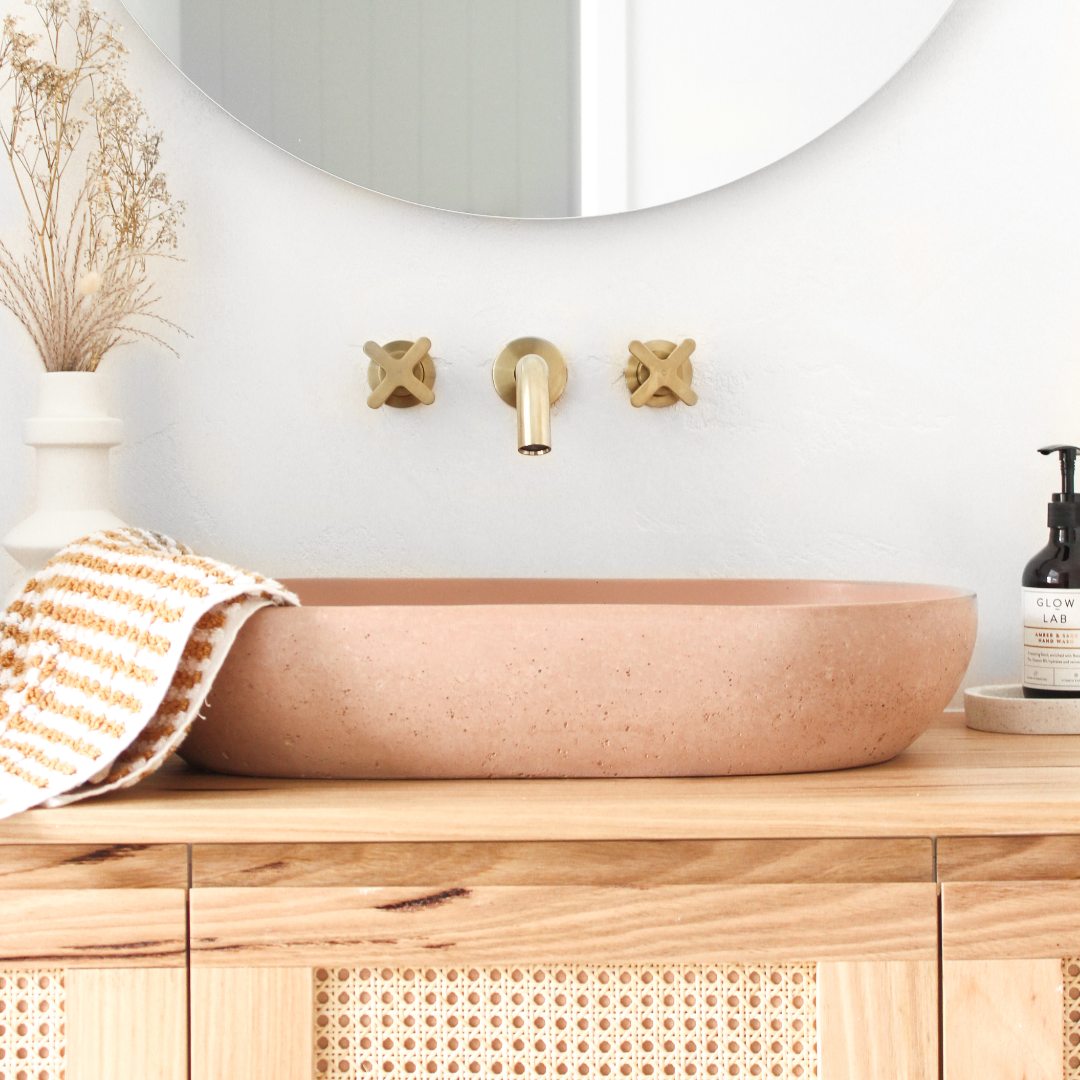 クロス・壁付2穴  混合水栓用ハンドル 真鍮