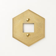 フタガミ プレート 真鍮 半連１口用　六角
