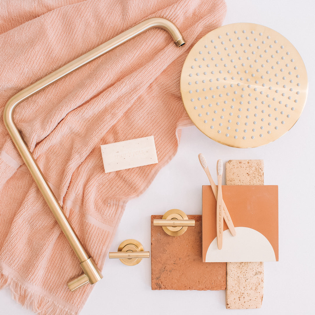 バ－ル・壁付2穴  混合水栓用ハンドル 真鍮