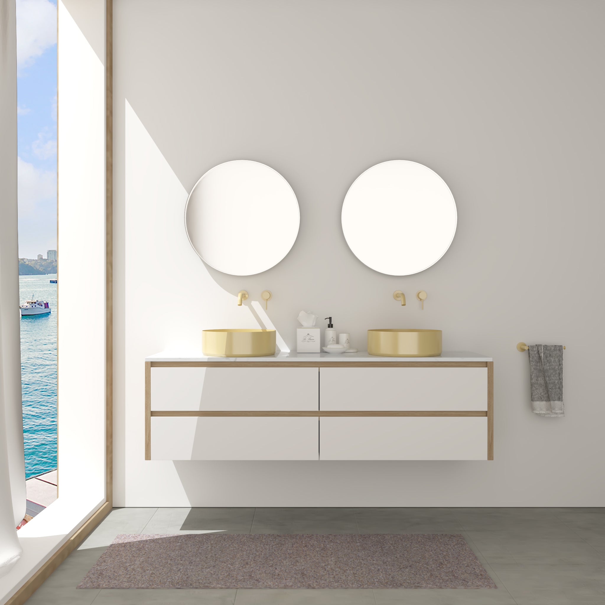 ハーロウラウンドベイスンシンク 真鍮