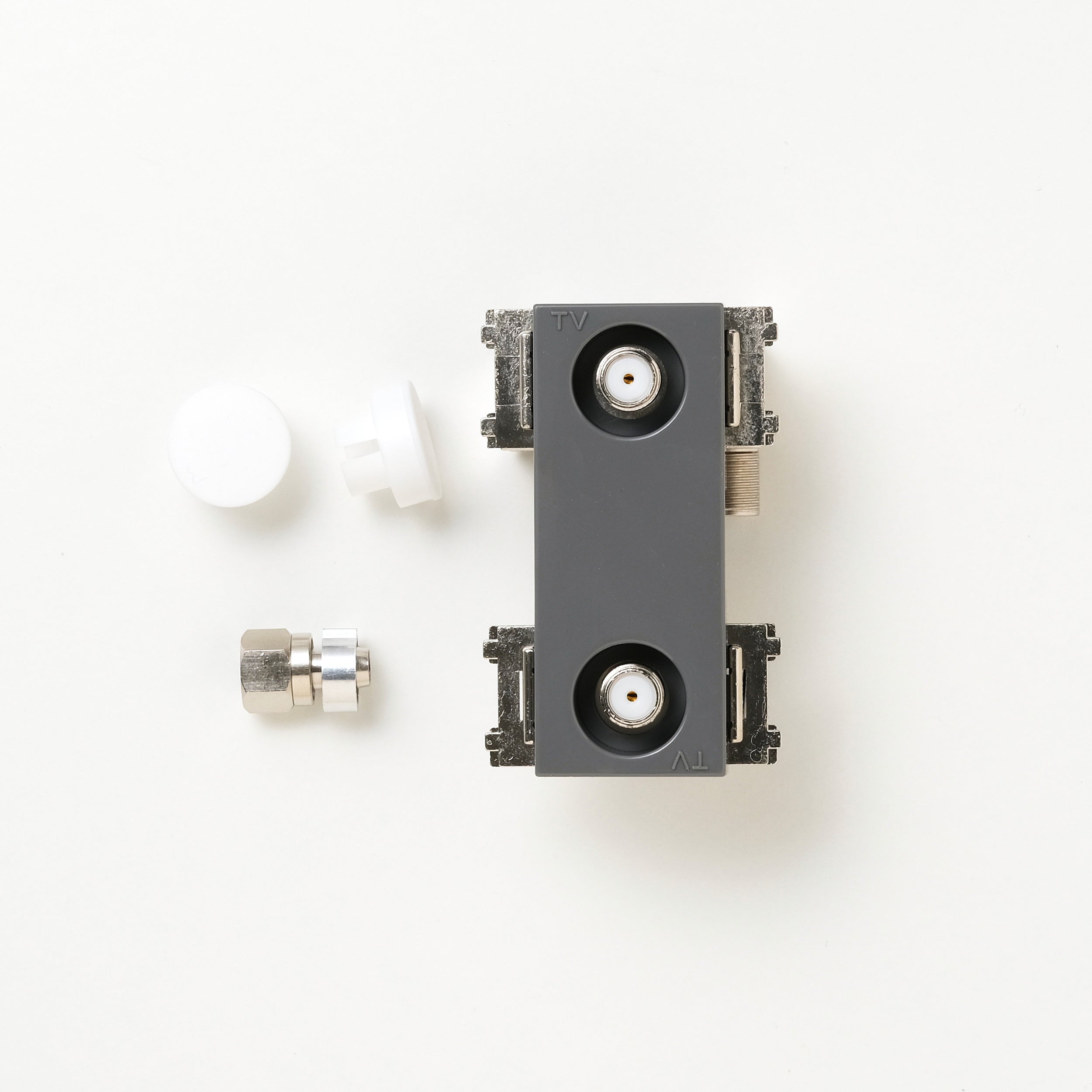 NKシリーズ　新4K8K衛星放送対応　埋込高シールド2端子テレビ端子　グレー