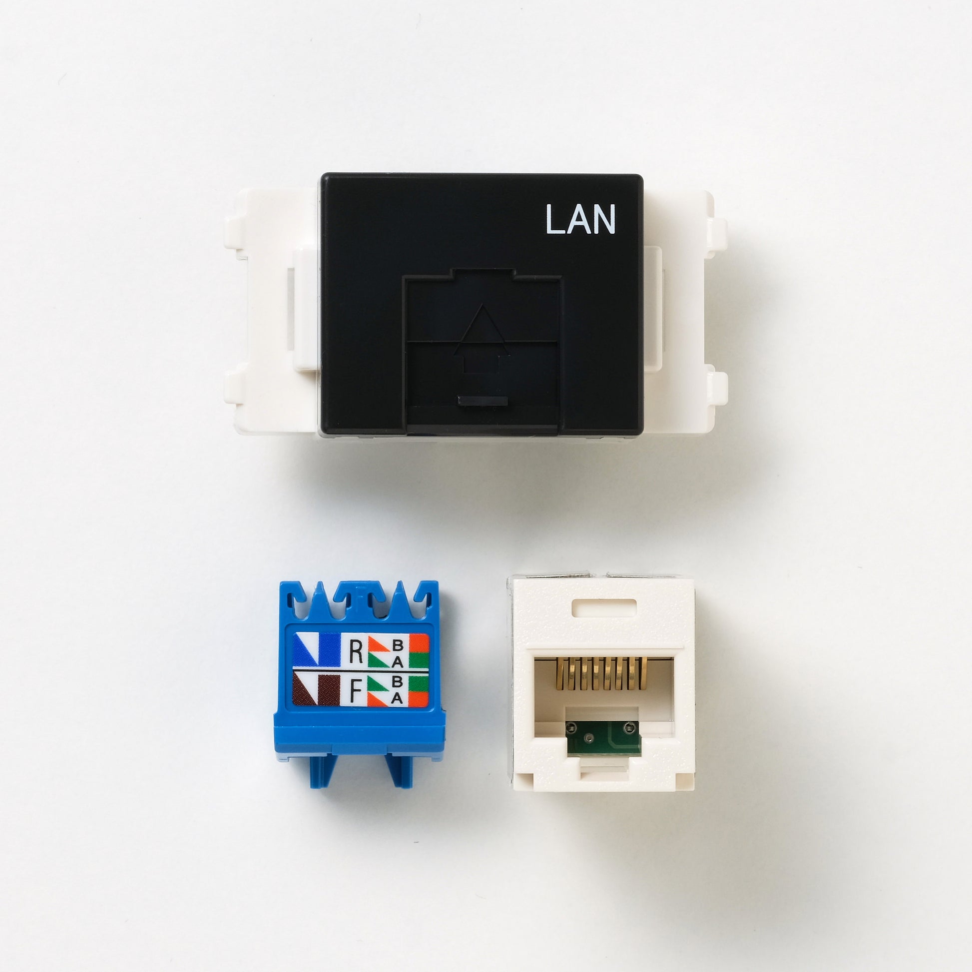 NKシリーズ　埋込モジュラジャック8極8心　ブラック