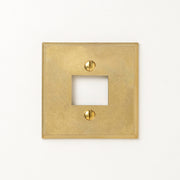 フタガミ プレート 真鍮 半連１口用　四角