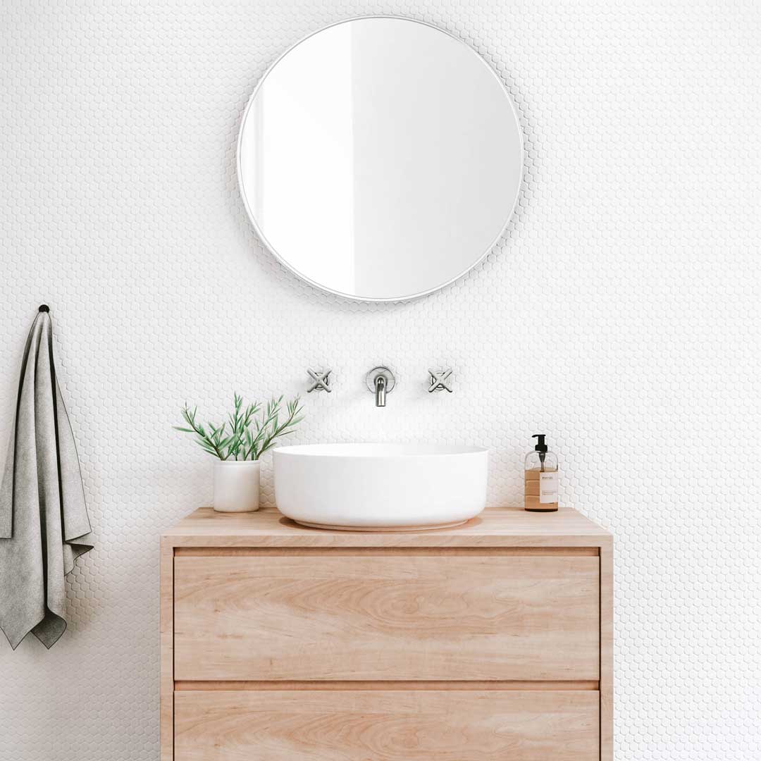 クロス・壁付2穴  混合水栓用ハンドル ニッケル