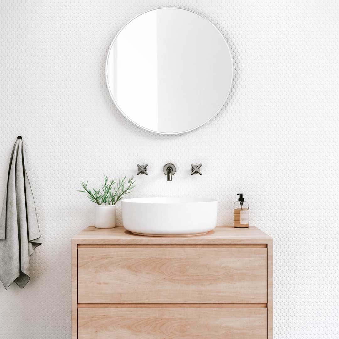 クロス・壁付2穴  混合水栓用ハンドル ガンメタル