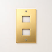 コンセンティック 真鍮素地 プレート１連２口用 