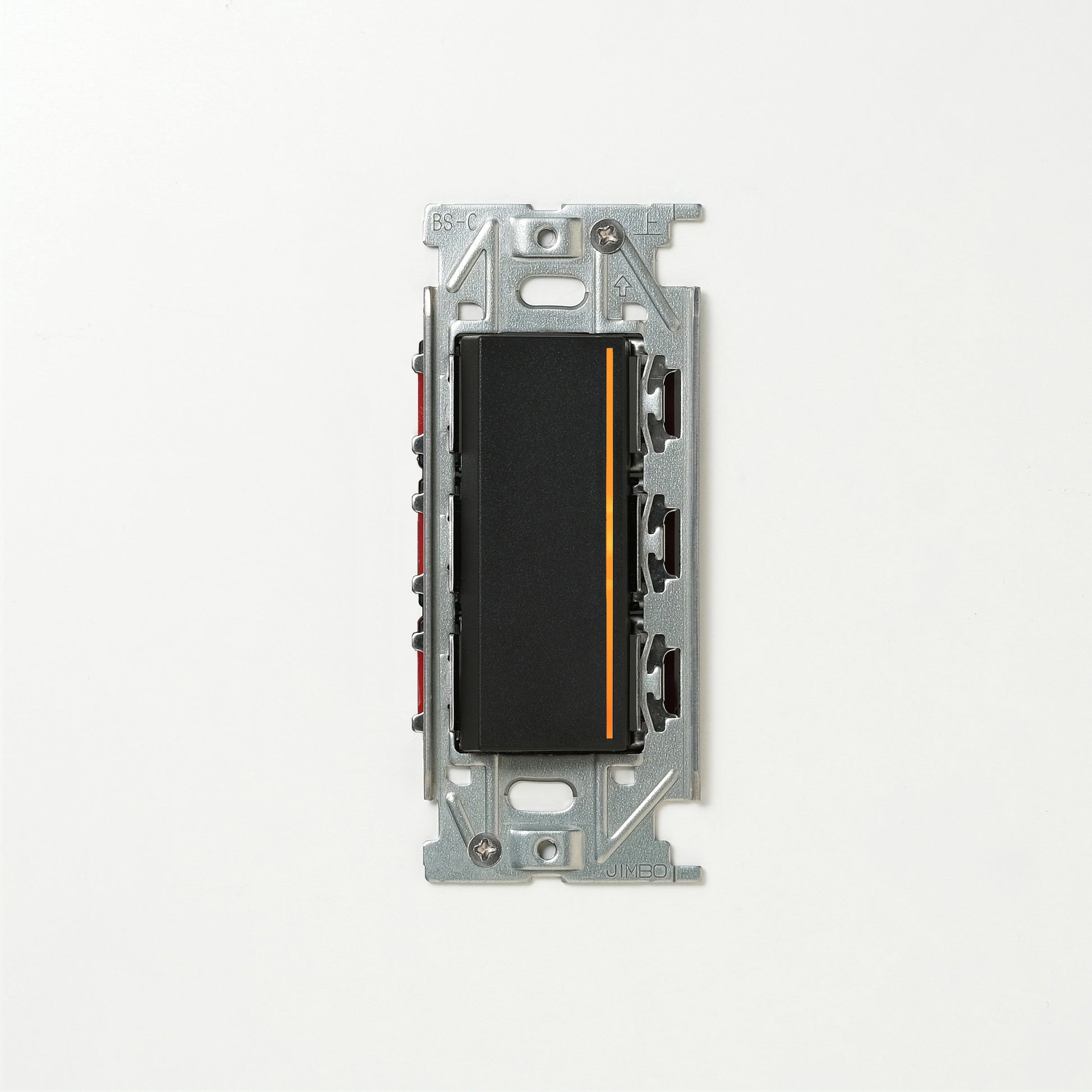 NKシリーズ　片切、3路チェックランプ（オレンジ）付スイッチシングル １連３口用 ブラック