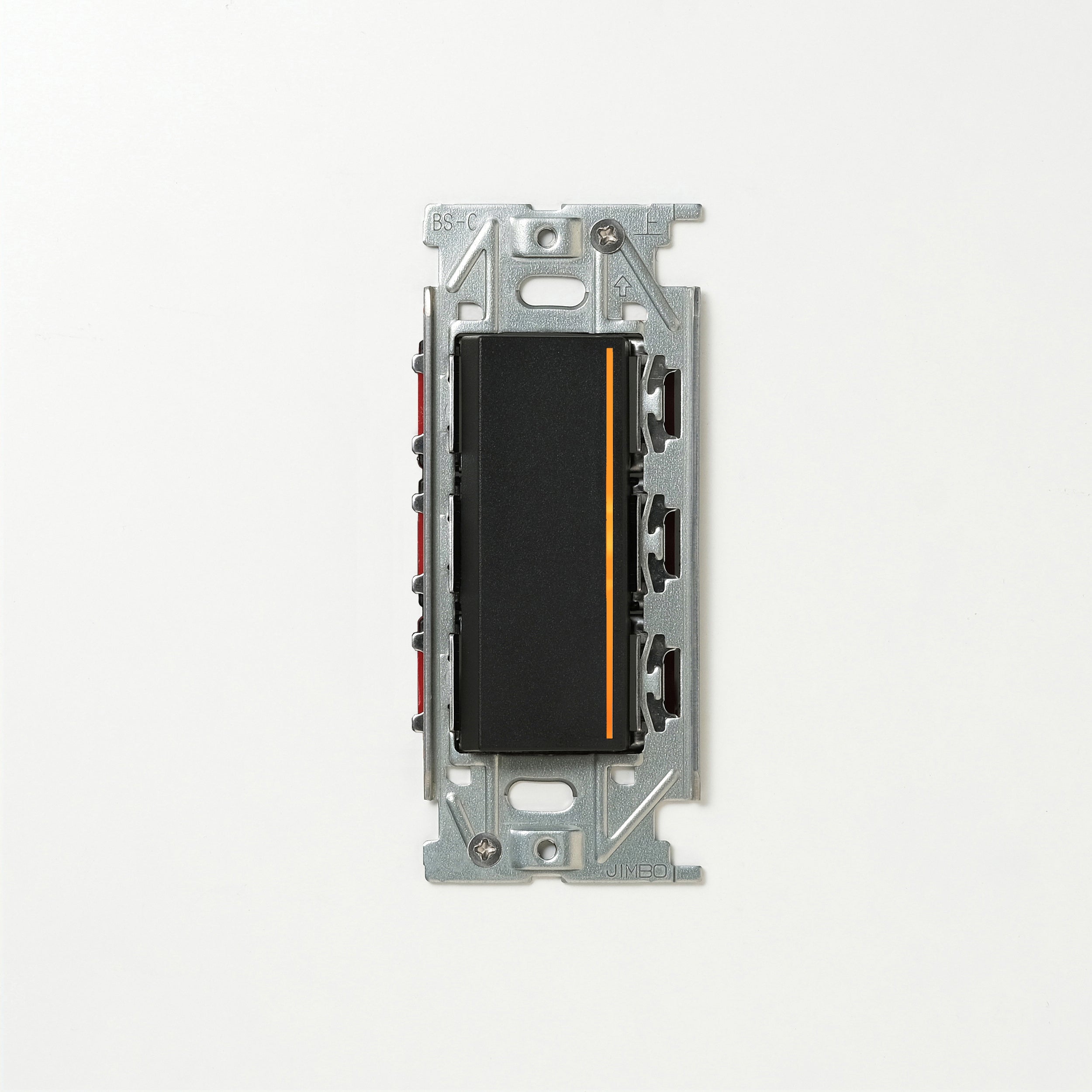 NKシリーズ　片切、3路チェックランプ（オレンジ）付スイッチシングル １連３口用 ブラック