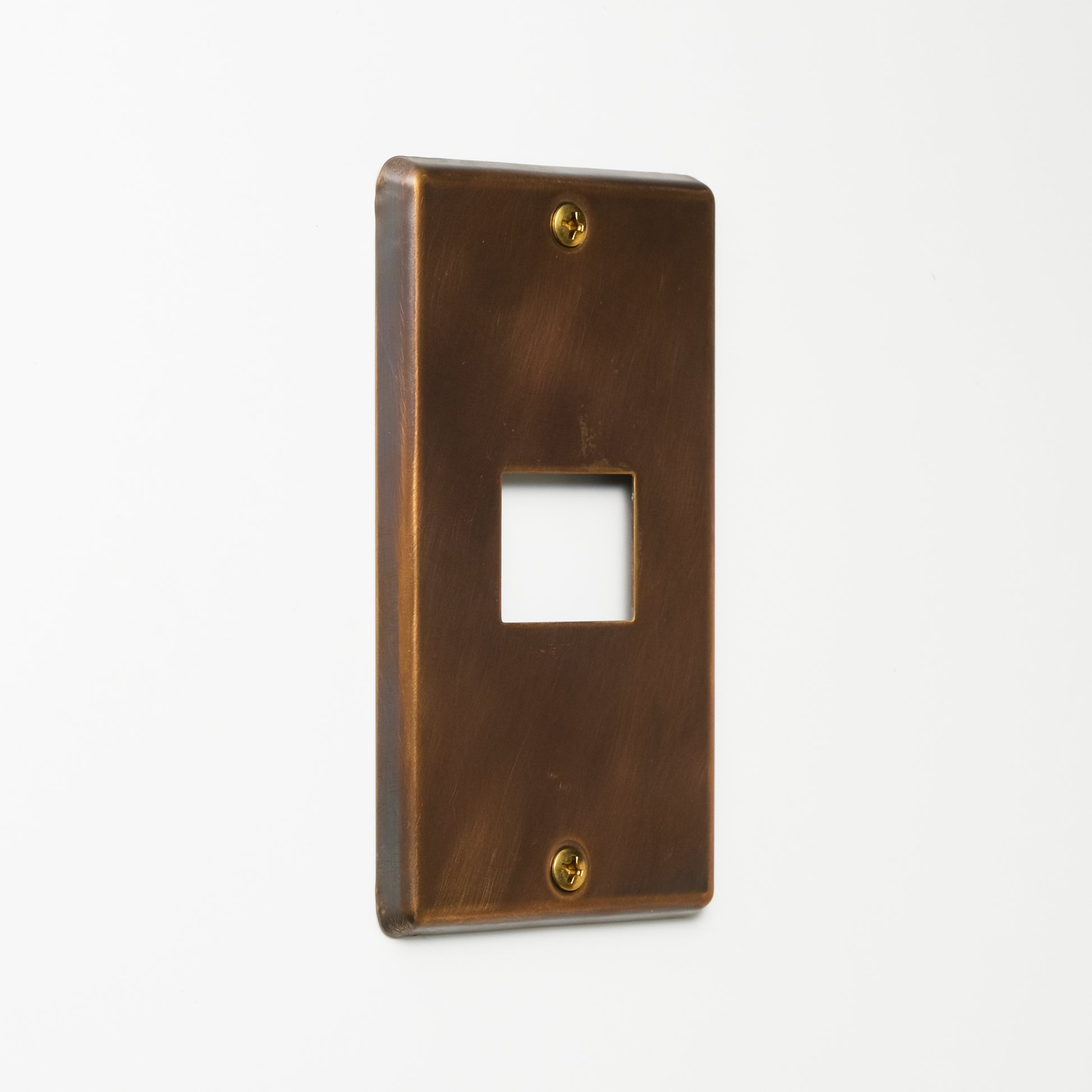 OHM 真鍮メッキエイジング プレート１連１口用 