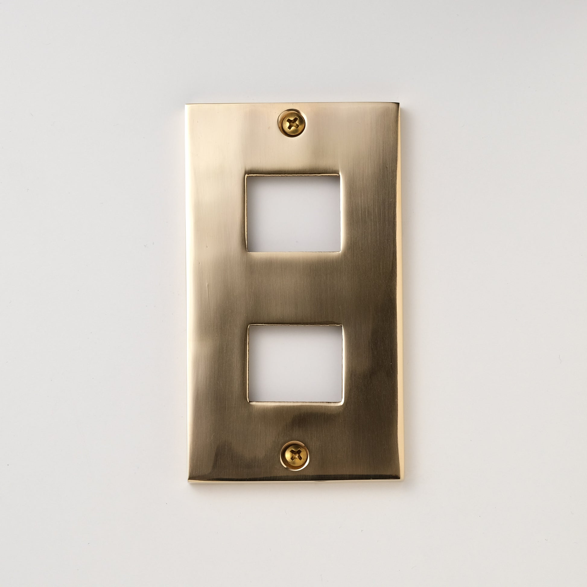 JC 真鍮素地 プレート１連２口用 