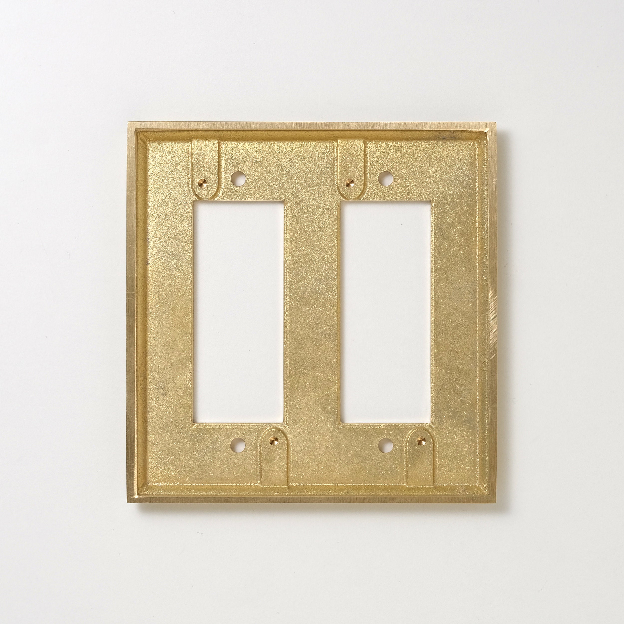 フタガミ プレート 真鍮 ２連３＋３口用