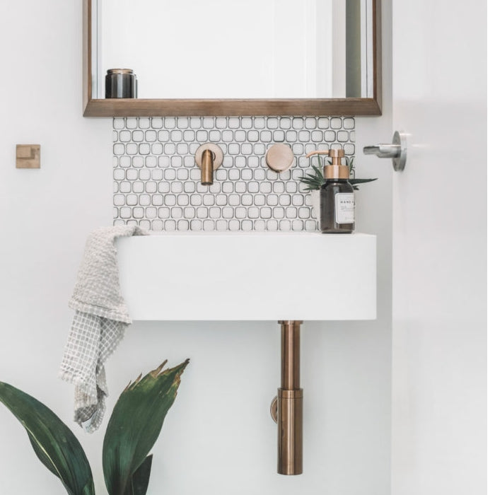 ミラニ・壁付1穴 混合水栓用ダイヤルハンドル 銅