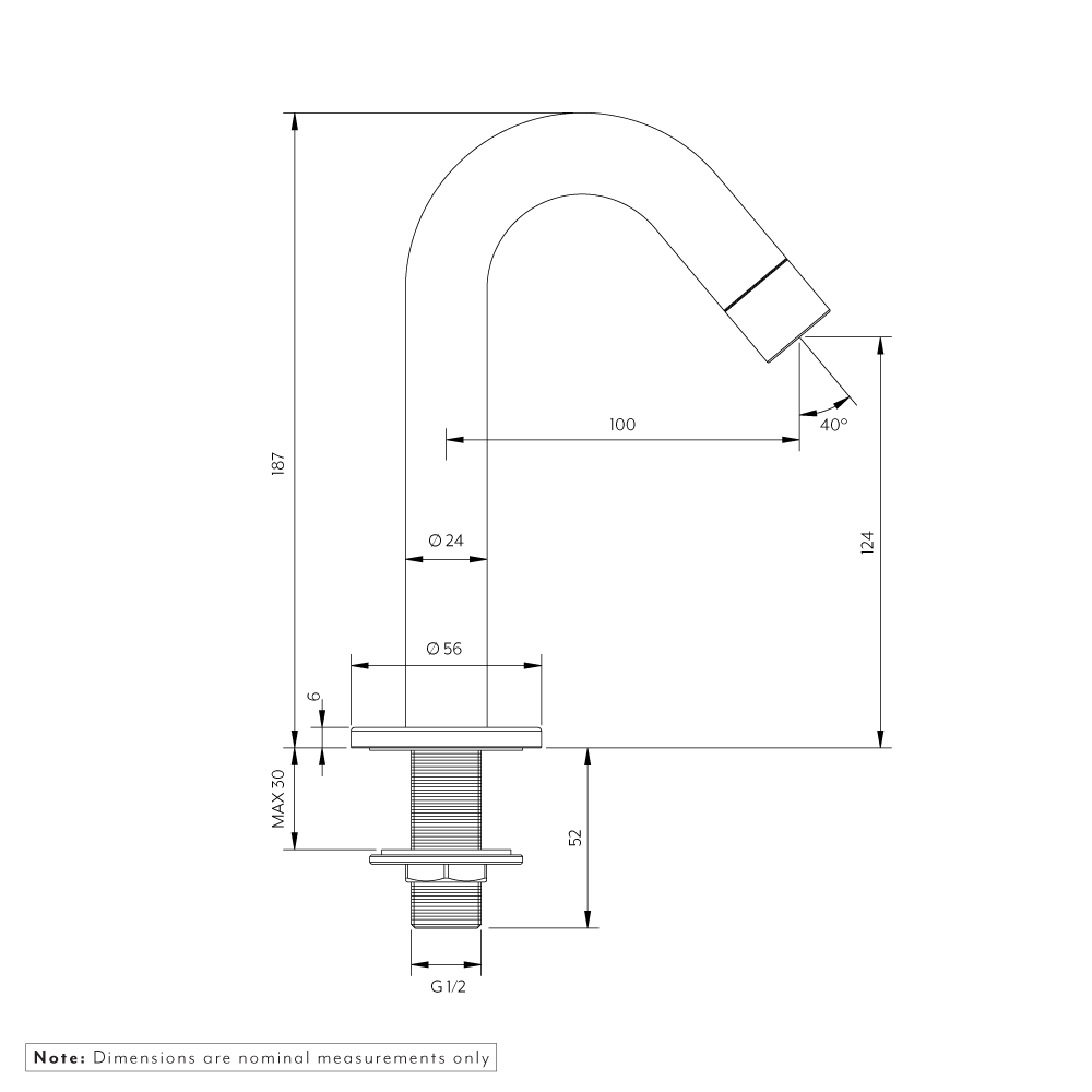 ミニホブスパウト 真鍮