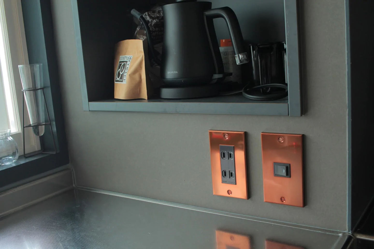 コンセンティック 銅色（光沢） プレート１連２口用 