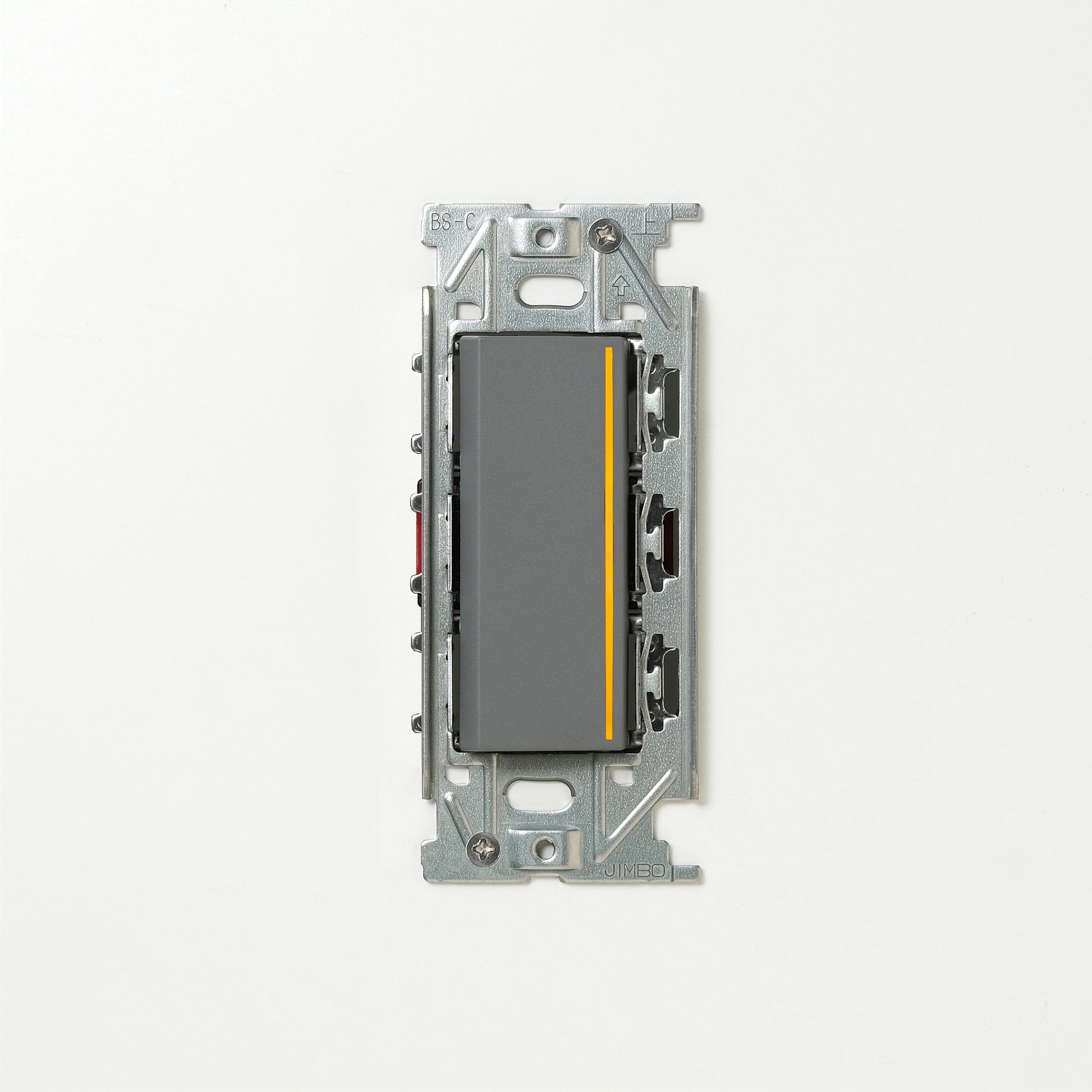 NKシリーズ　片切、3路チェックランプ（オレンジ）付スイッチシングル １連３口用 グレー