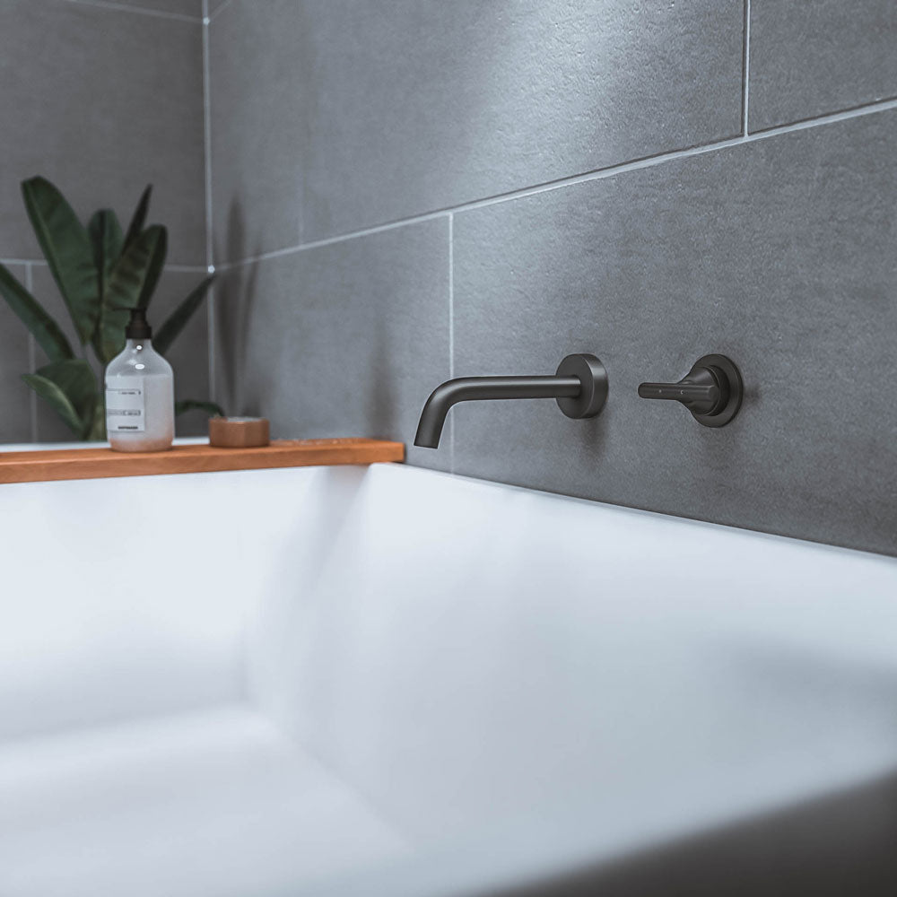 バ－ル・壁付1穴 混合水栓用ハンドル ガンメタル