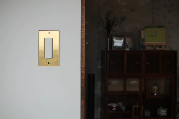 コンセンティック 真鍮素地 プレート１連２口用 