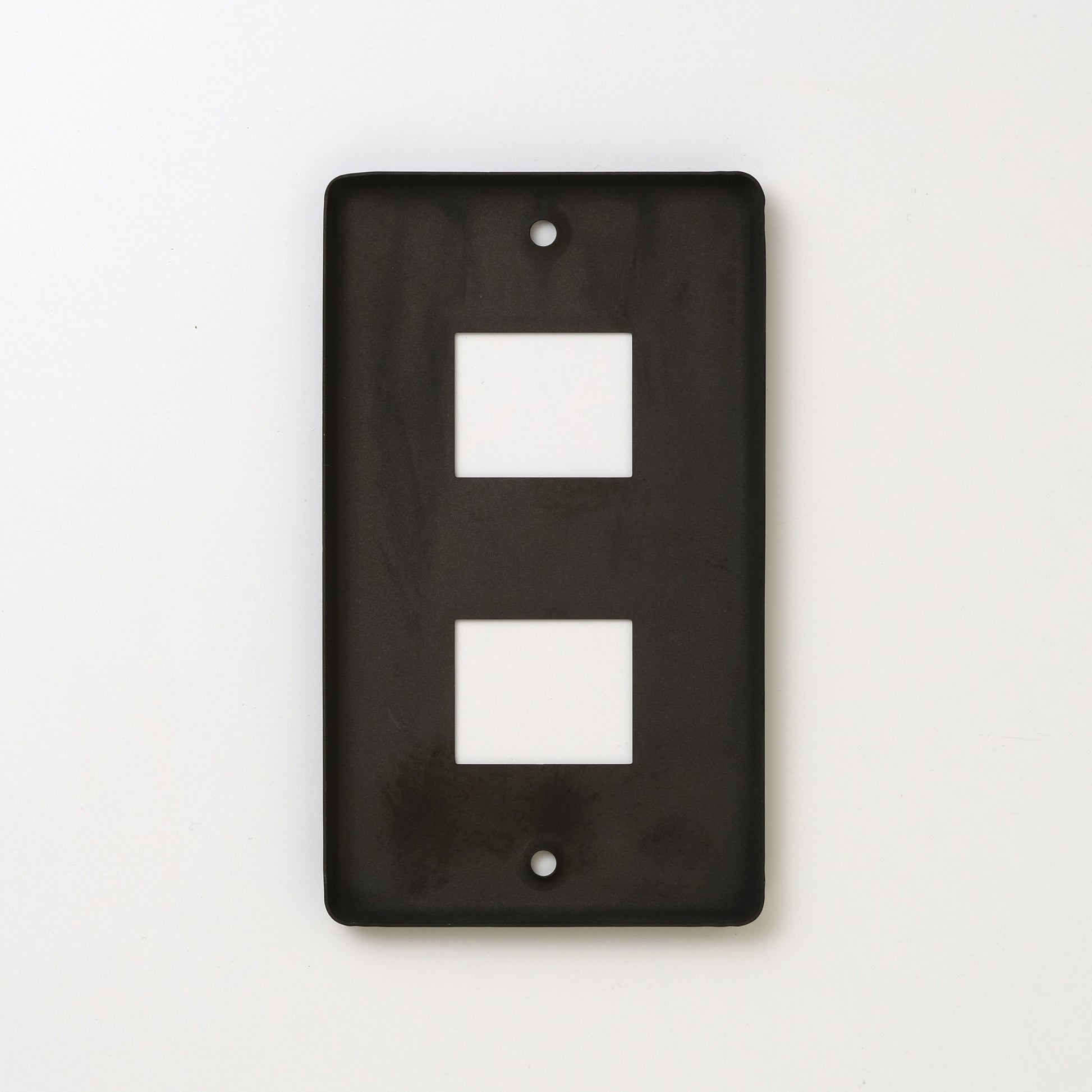 Metalist オリジナル  ステンレス黒染 プレート１連２口用 