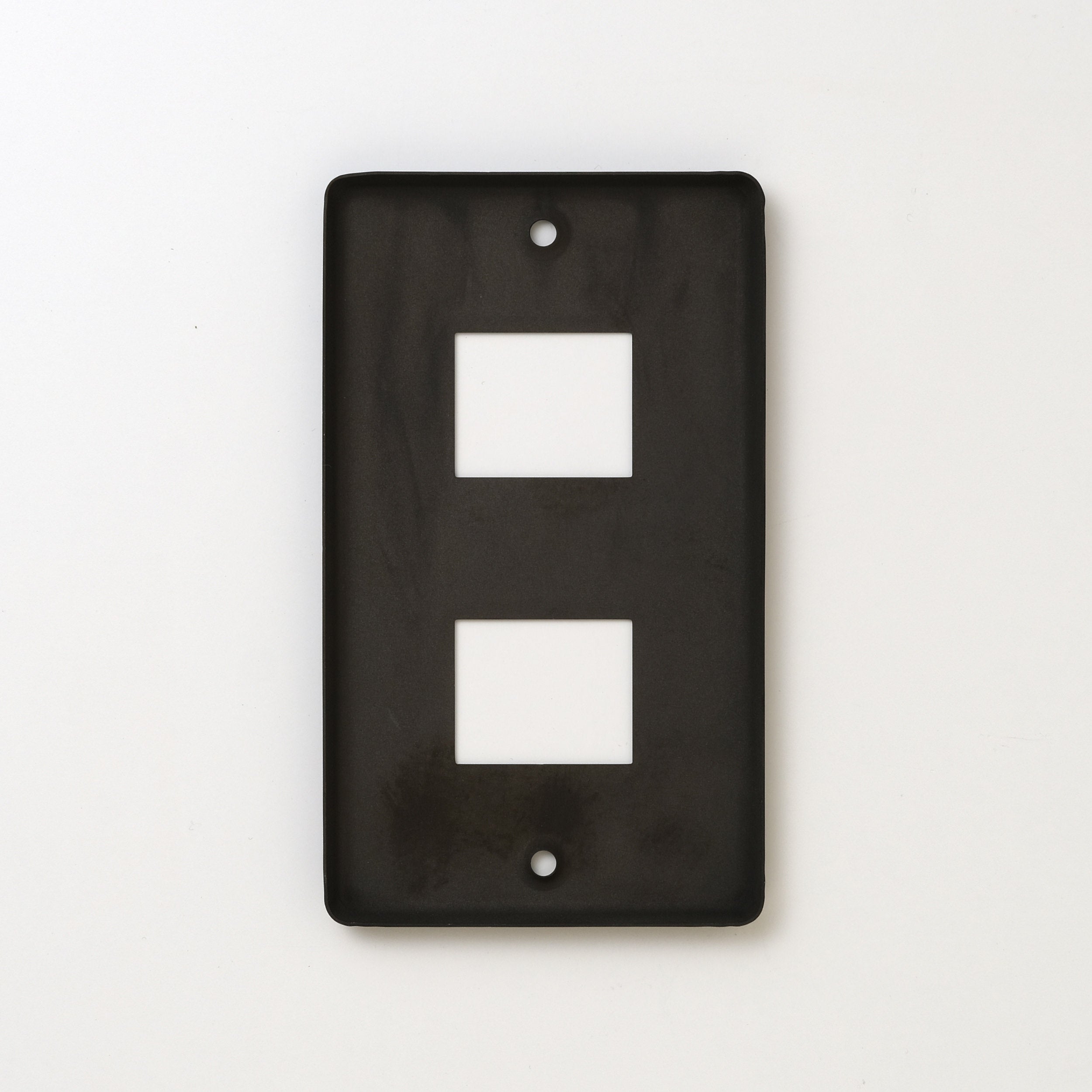 Metalist オリジナル  ステンレス黒染 プレート１連２口用 