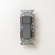 NKシリーズ　片切、3路スイッチダブル（下段大）  １連３口用 グレー