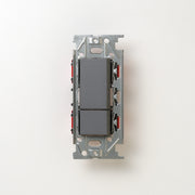 NKシリーズ　片切、3路スイッチダブル（上段大）  １連３口用 グレー