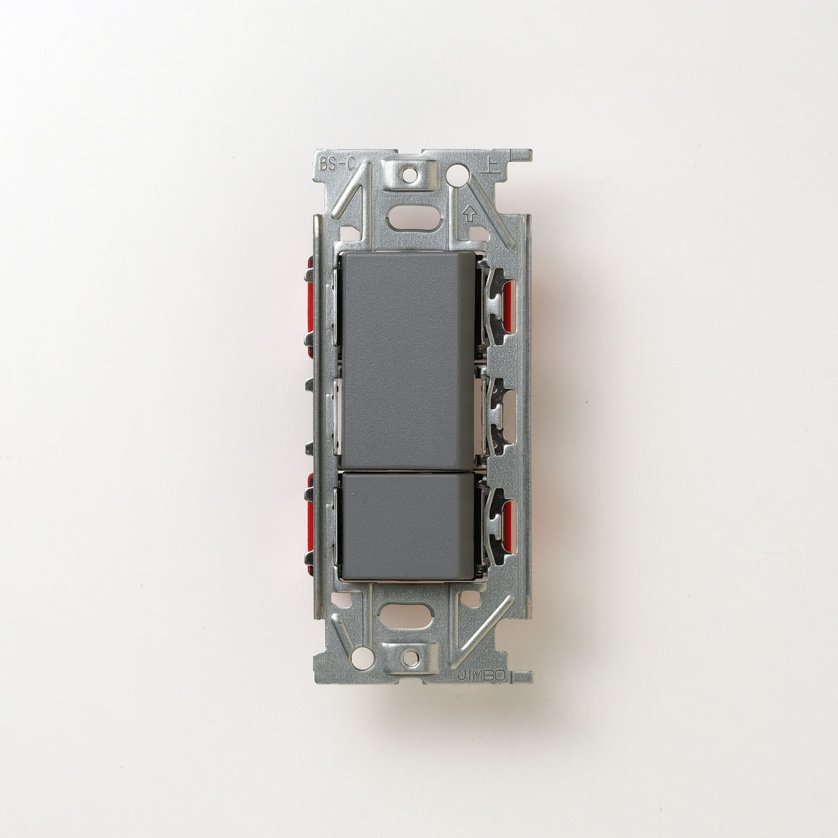 NKシリーズ 片切、3路スイッチダブル（上段大） 1連3口用 グレー 