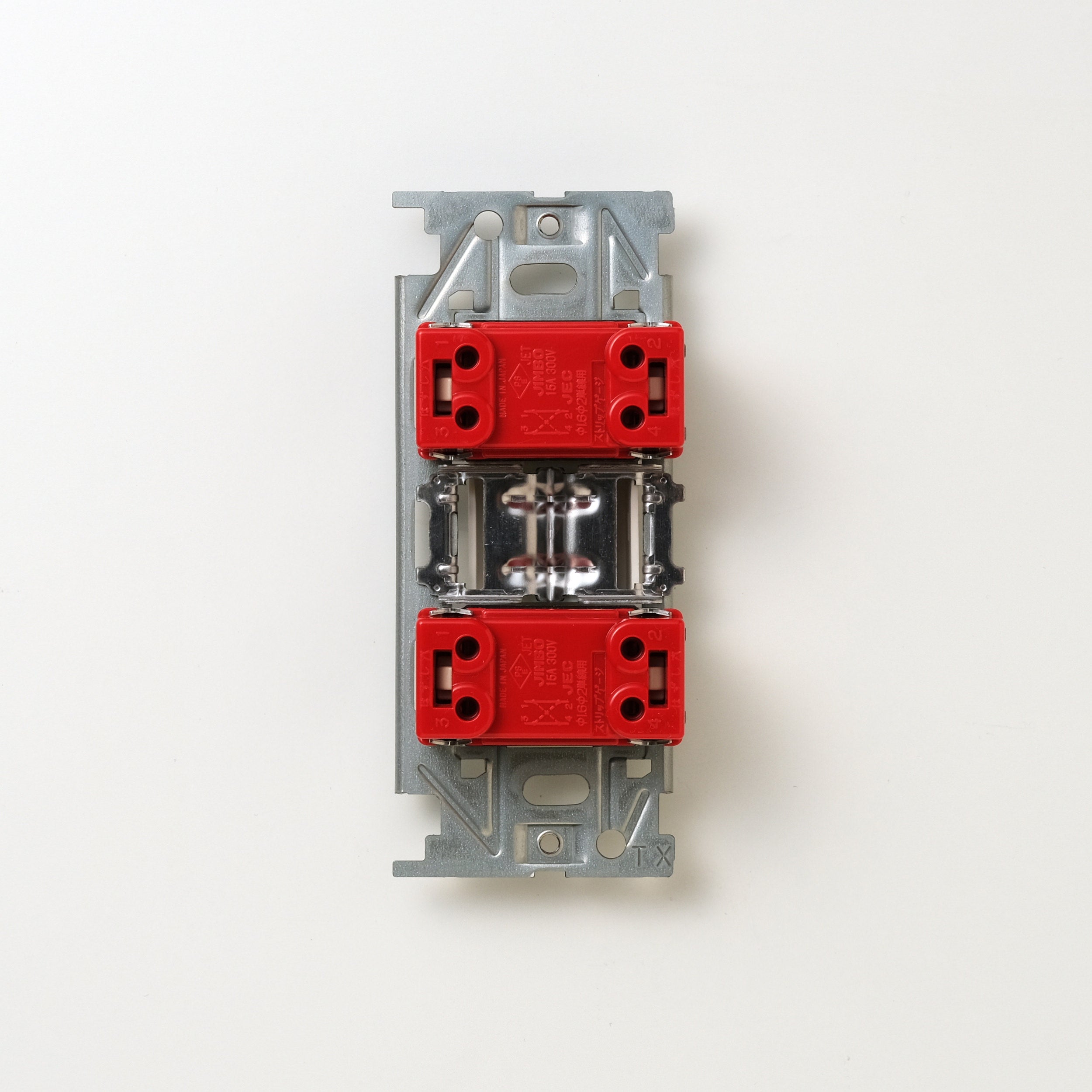 NKシリーズ　片切、3路スイッチダブル（下段大） １連３口用 ホワイト