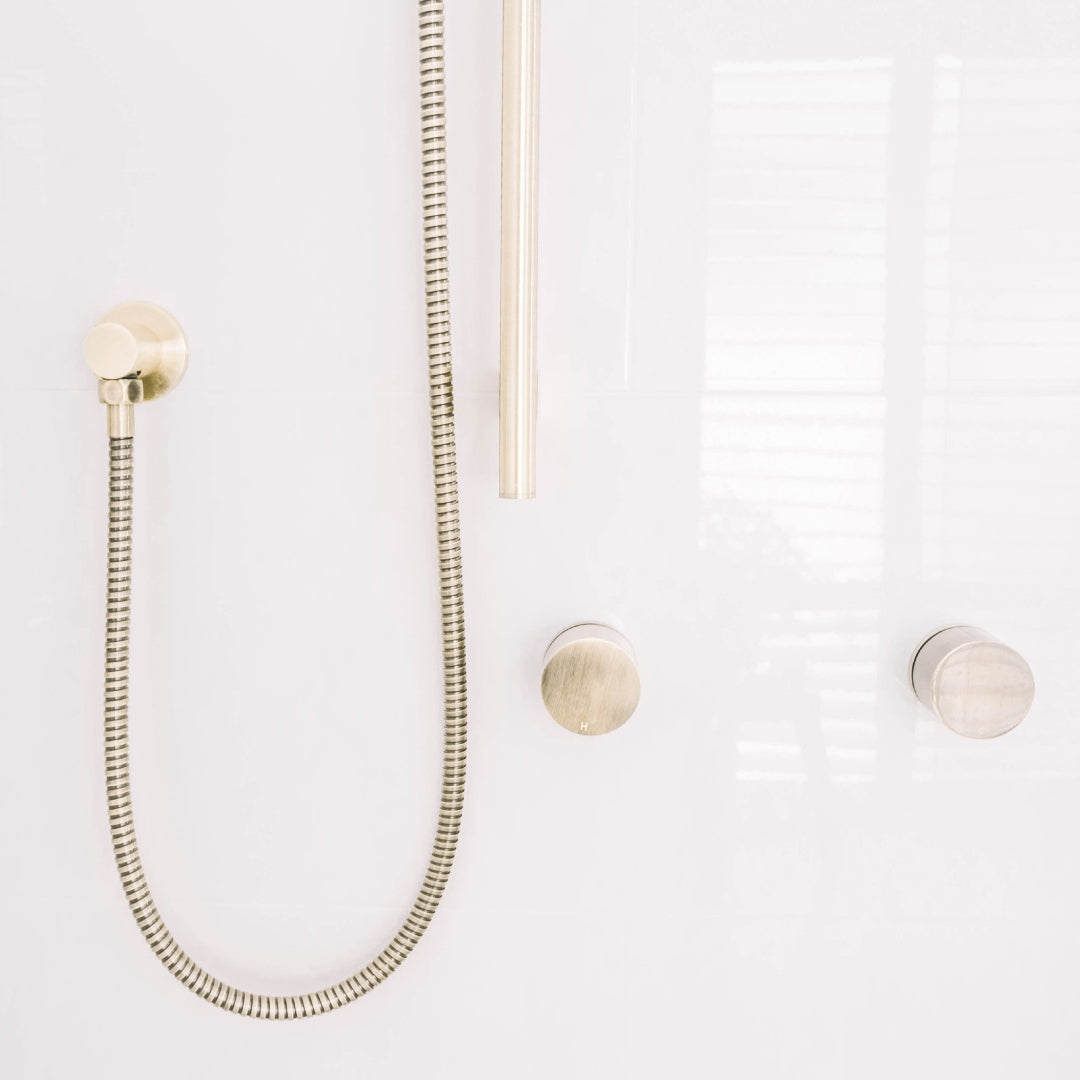 ミラニ・壁付2穴 混合水栓用ダイヤルハンドル 真鍮