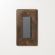 真鍮（燻し） プレート <br>+ NK スイッチシングル グレー