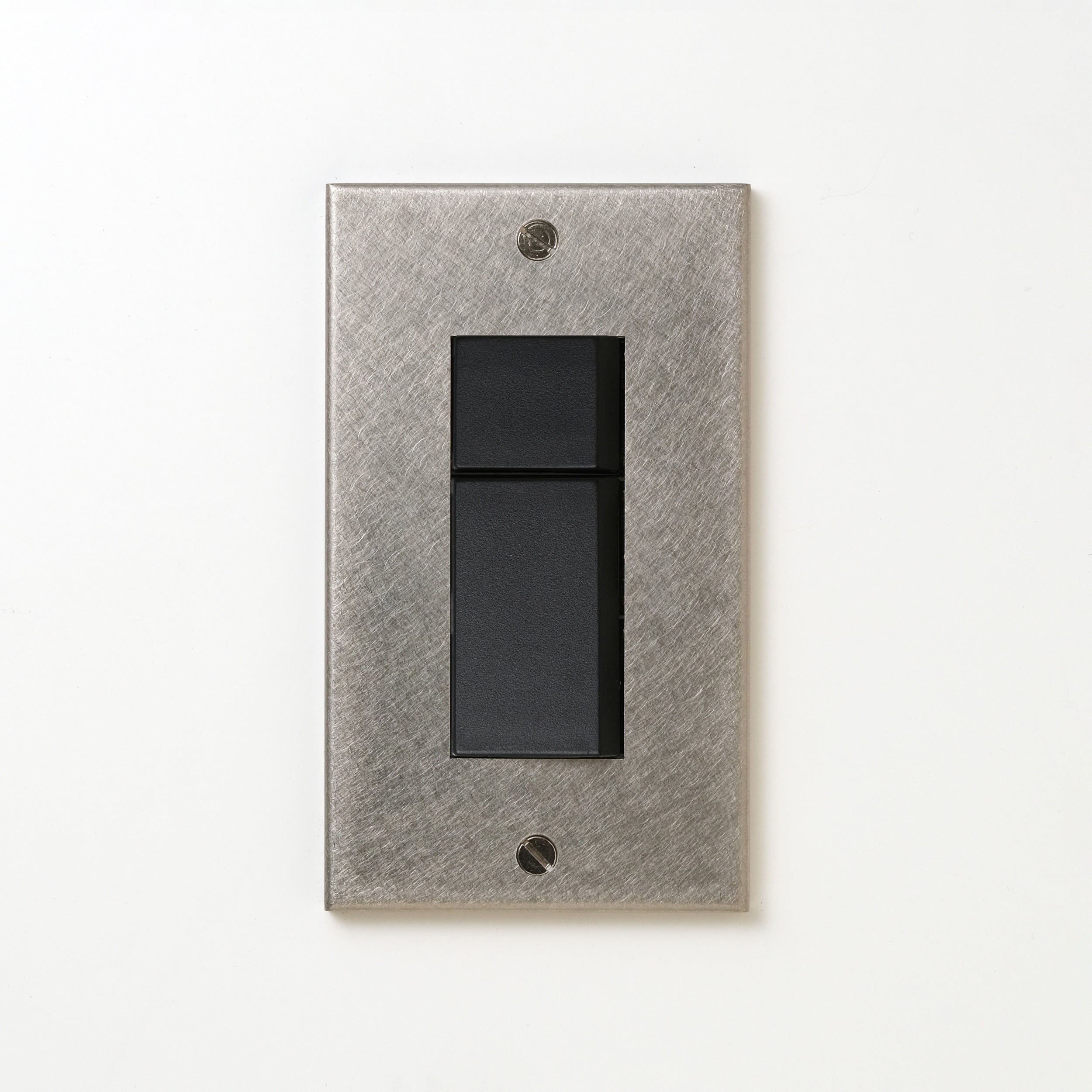 ステンレス（バイブレーション）プレート <br>+ NK スイッチダブル ブラック