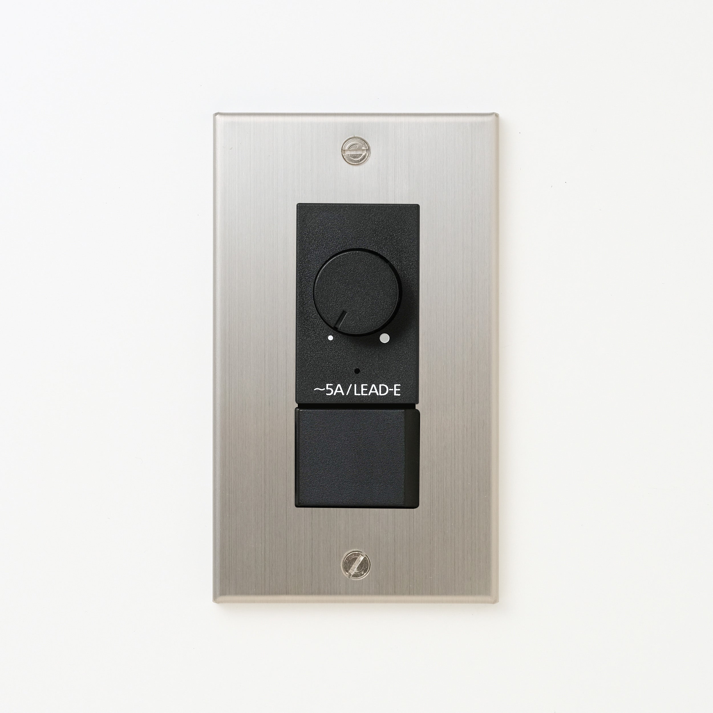 ステンレス（ヘアライン） プレート <br>+ NK 正位相制御方式ライトコントロール＋片切、3路スイッチ　 ブラック