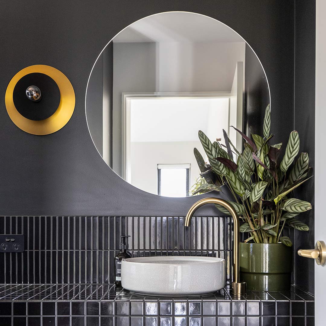 グースネック・台付1穴 混合水栓 真鍮