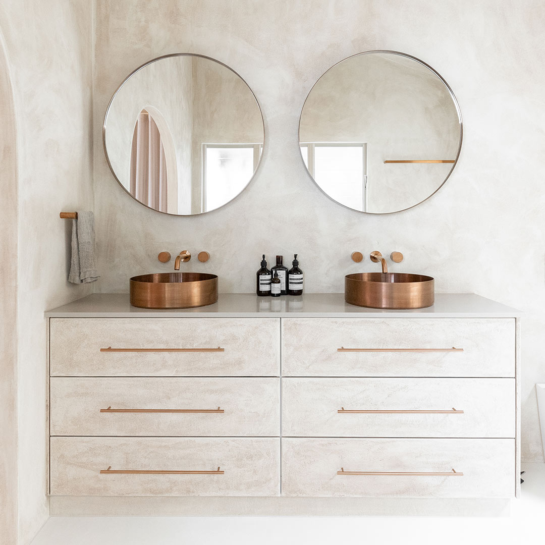 ハーロウラウンドベイスンシンク 銅