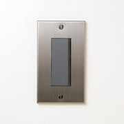 ステンレス（ヘアライン） プレート <br>+ NK スイッチシングル グレー