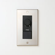 ステンレス素地 プレート <br>+ NK PWM制御方式(1ch)ライトコントロール＋片切、3路スイッチ　 ブラック