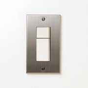 ステンレス（ヘアライン） プレート <br>+ NK スイッチダブル ホワイト