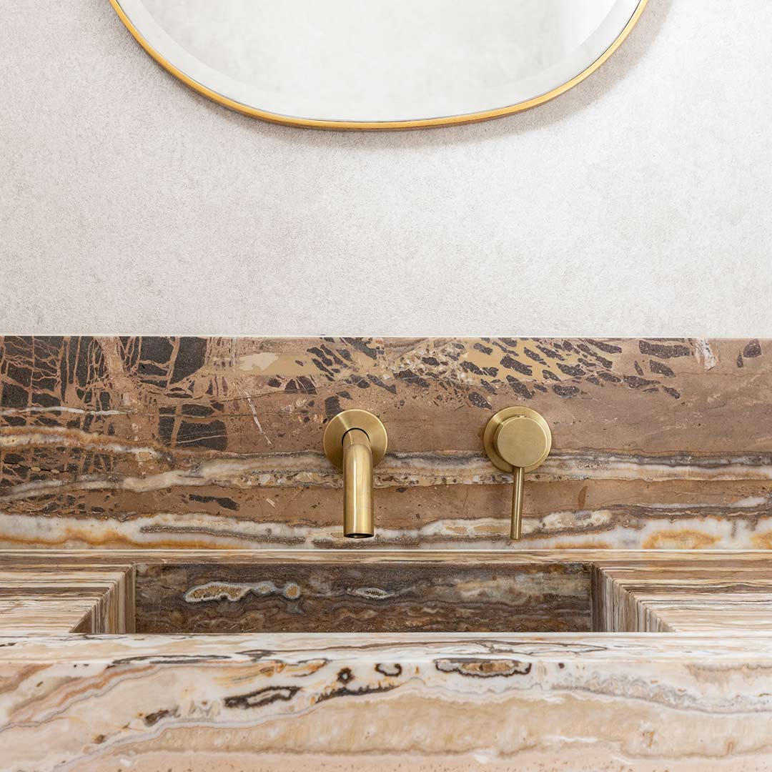 エリシアン・壁付1穴 混合水栓用ハンドル 真鍮