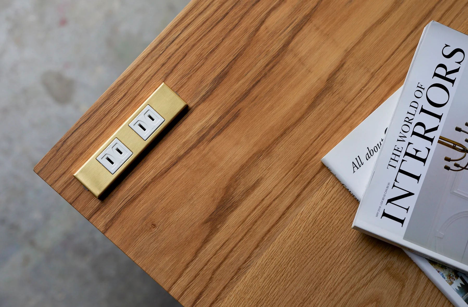 コンセンティック 真鍮素地 家具用プレート２口用 