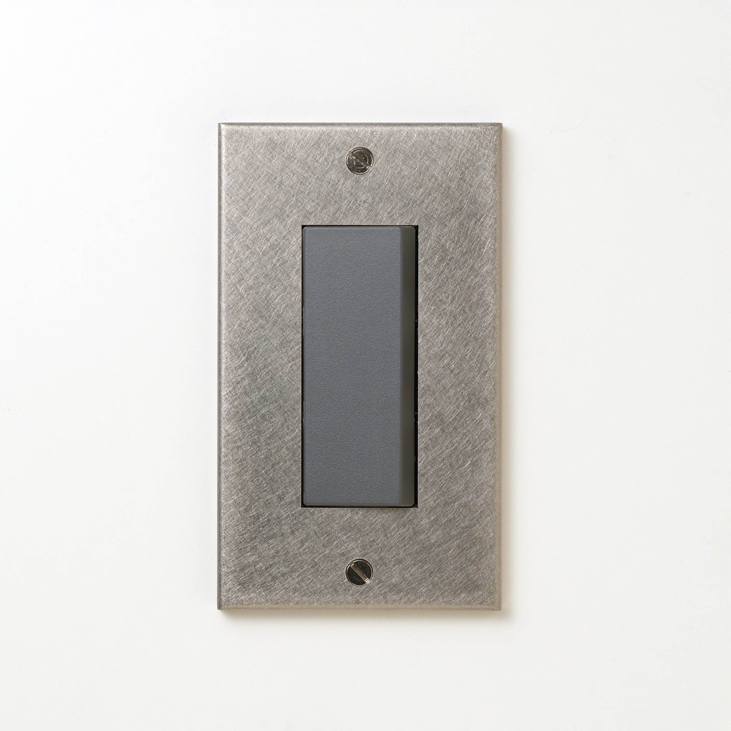 ステンレス（バイブレーション）プレート <br>+ NK スイッチシングル グレー