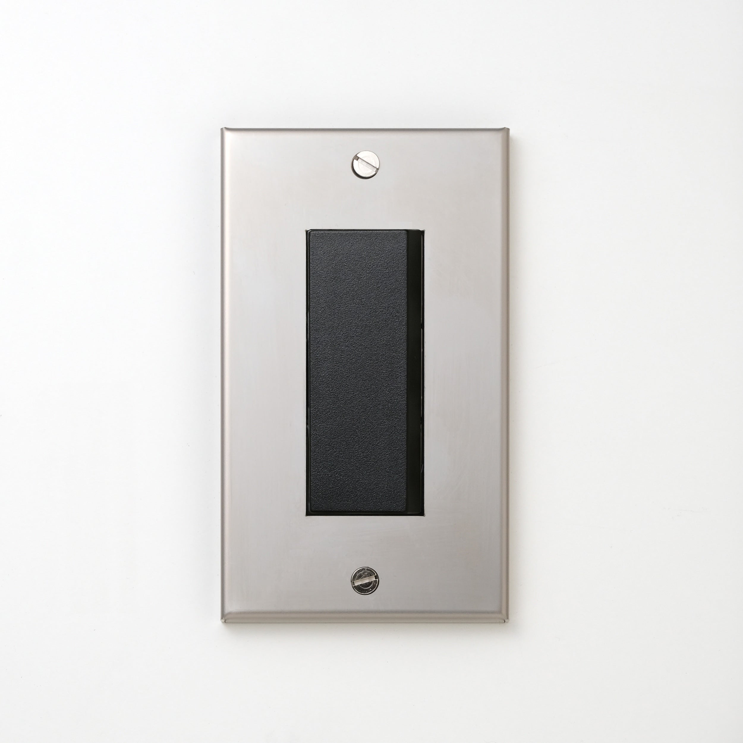 ステンレス（素地） プレート <br>+ NK スイッチシングル ブラック