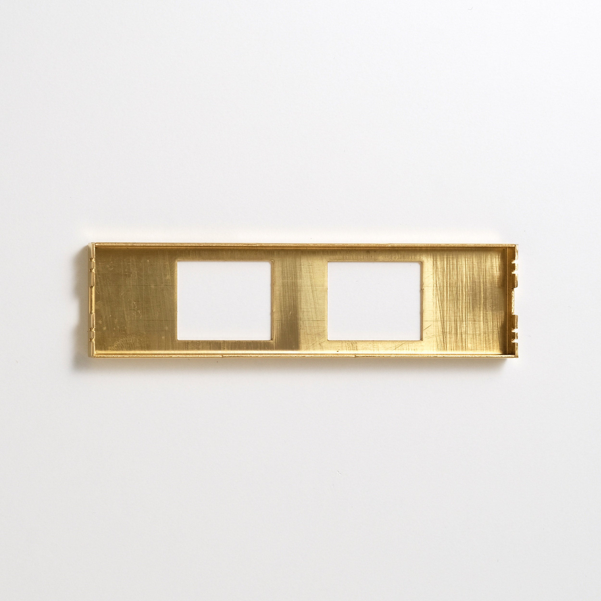 真鍮（素地） 家具用プレート2口用CT-BRP02K – metalist