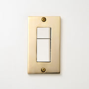 真鍮砂型鋳造（磨き）プレート <br>+ NK スイッチダブル ホワイト